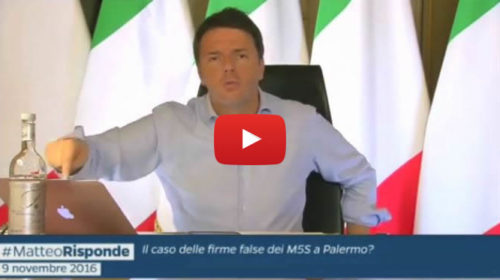 Firme false Palermo, Renzi vs M5S: “Sono come tutti gli altri partiti” |IL VIDEO