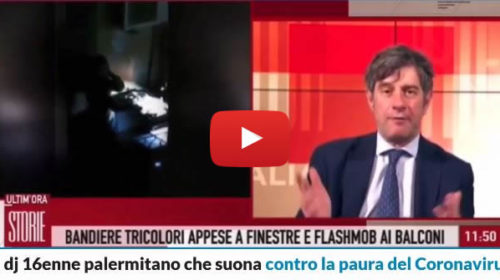 Su Rai 1 il dj palermitano che suona contro la paura del Coronavirus 📺 VIDEO