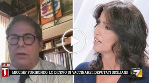 Miccichè in diretta a Tagadà su La7: “Mi sono vaccinato stamattina” – VIDEO