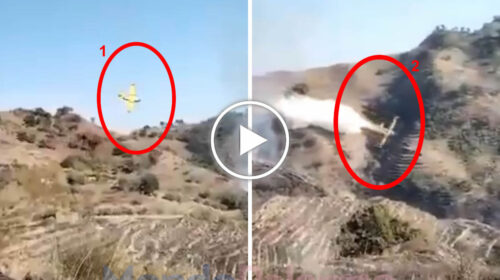 Incidente aereo in Sicilia, canadair precipita sull’Etna, le drammatiche immagini dello schianto – VIDEO