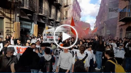 Rabbia degli studenti a Palermo, cortei e urla contro il governo Meloni – IL VIDEO