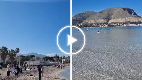 Palermitani e turisti salutano il 2022 al mare, spiaggia di Mondello presa d’assalto – IL VIDEO