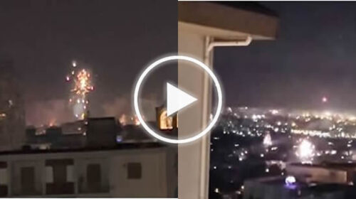 Palermo, a mezzanotte fuochi d’artificio sparati un pò ovunque in città: lo skyline della città – VIDEO