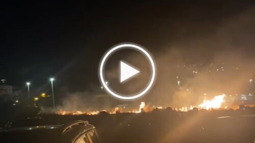 Palermo, incendio vicino una discoteca all’Addaura – VIDEO