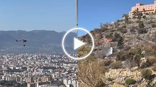 Brucia ancora Monte Pellegrino a Palermo, in azione la Forestale – IL VIDEO