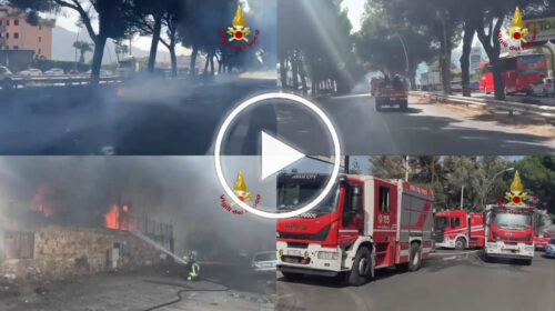 Incendi, ore drammatiche a Palermo: fiamme in strada e auto a fuoco, viale Regione nel caos! Gli interventi dei vigili del fuoco – VIDEO