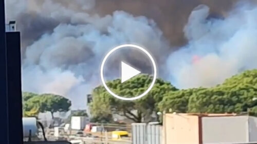 Palermo, viale Regione Siciliana avvolta dalle fiamme: a fuoco la Fiera di Natale – VIDEO