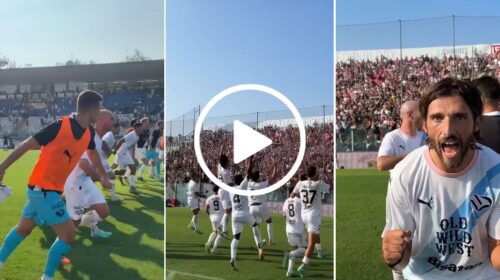 Il Palermo vince a Modena, la corsa e i festeggiamenti della squadra sotto il “muro rosanero” – IL VIDEO