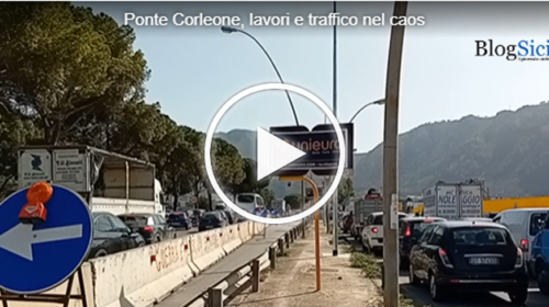 Lavori al ponte Corleone, ingressi dalla bretella laterale mandano il traffico in tilt – IL VIDEO