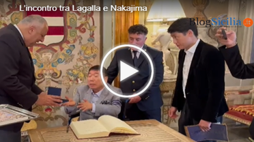 L’incontro a Villa Niscemi tra Lagalla e il miliardario Nakajima: “Entusiasta della città” – IL VIDEO