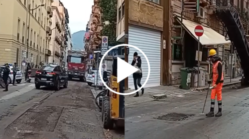 Manutenzione stradale a Palermo, iniziano i lavori in via Wagner: multe ed auto portate via – IL VIDEO