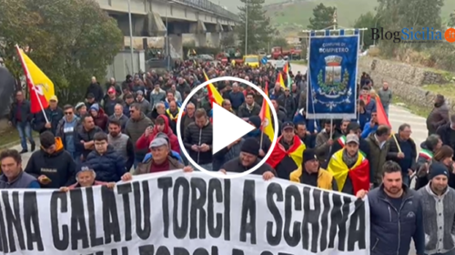 Agricoltori in corteo sulle Madonie, bloccato il raccordo della A19 Palermo – Catania | VIDEO