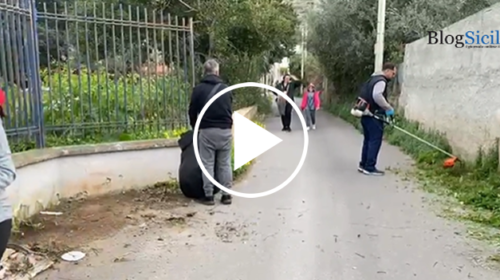 I cittadini rimuovono rifiuti e sterpaglie, pulizia straordinaria a Sferracavallo – IL VIDEO