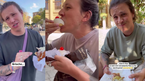 Turista inglese assaggia i dolci di Palermo e ne rimane estasiato: il VIDEO fa il giro del mondo