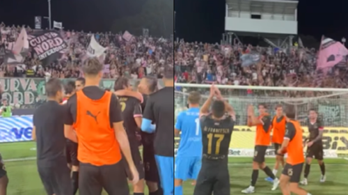 Il Palermo espugna Cremona, la festa della squadra sotto il settore ospiti – IL VIDEO