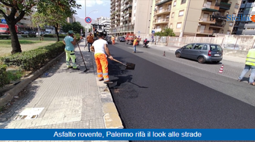 Asfalto rovente, Palermo rifà il look alle strade – IL VIDEO