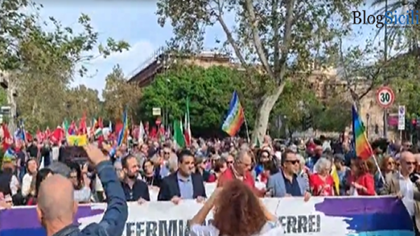 Mobilitazione per la pace, Palermo risponde presente, migliaia in piazza – VIDEO